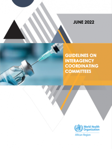 Guidelines On Interagency Coordinating Committees | WHO | Regional ...